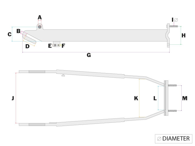 Achterbrug Puch Maxi S / X30 EBR vierkant chroom product